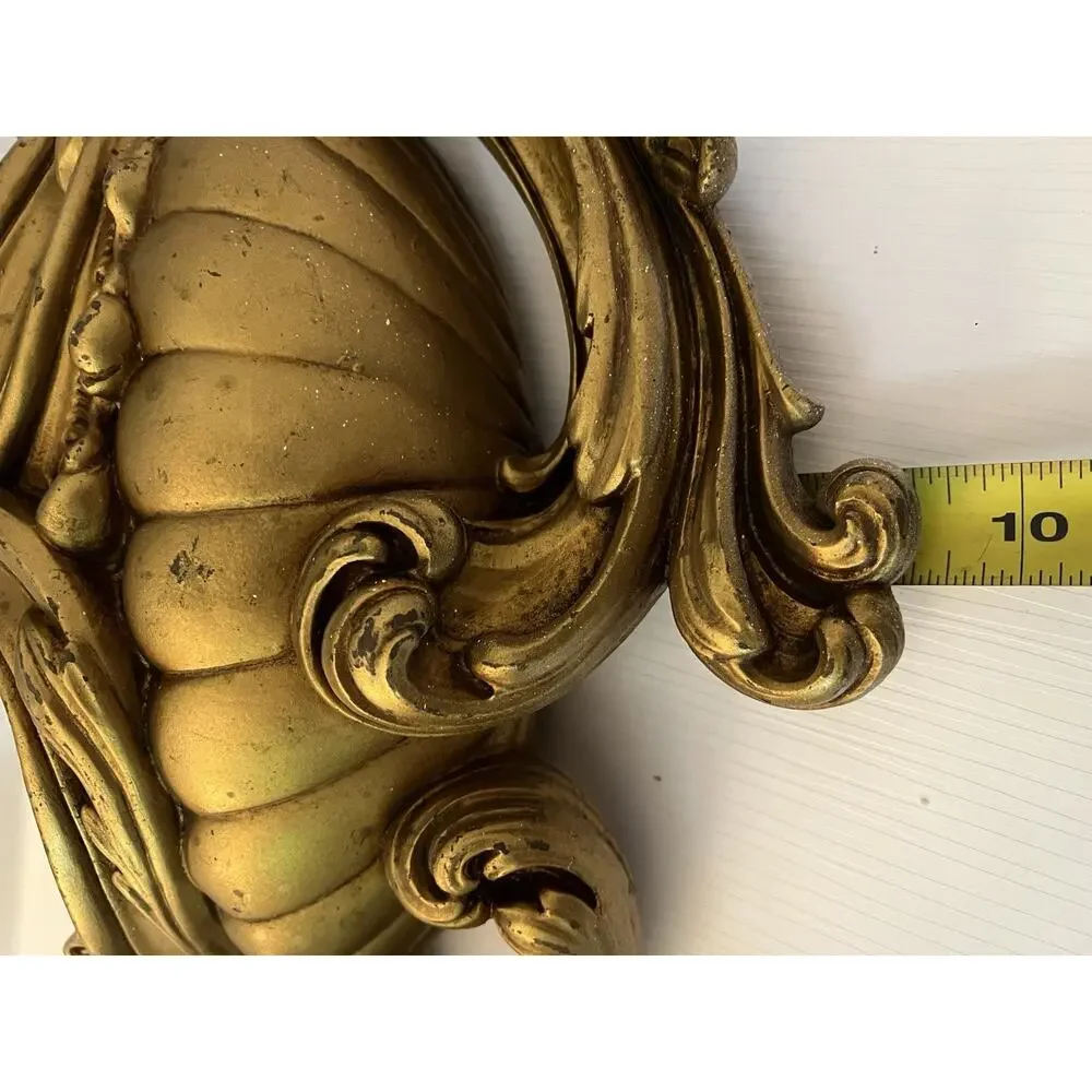 Vintage MCM Ornate Wall Pocket Planter Universal Statuary Hollywood Regency 19”L
